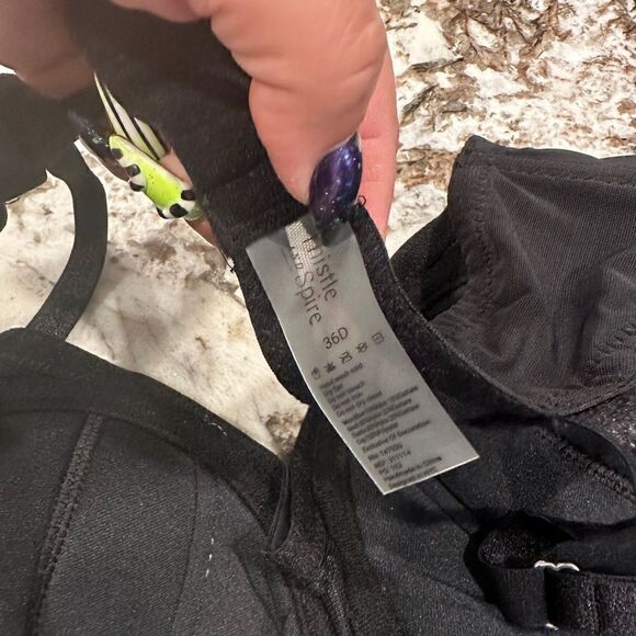 NWT Thistle & Spire black Carina rivet studded underwire bra lingerie - Picture 5 of 11